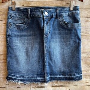 White House Black Market Classic Blue Denim Mini Skirt